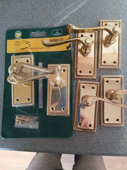 Photo of free Brass door handles (Sandside LA7) #1