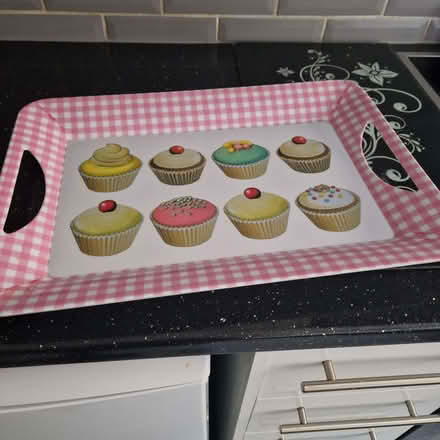 Photo of free Tray pink with cupcake design (Clive Vale TN35) #1