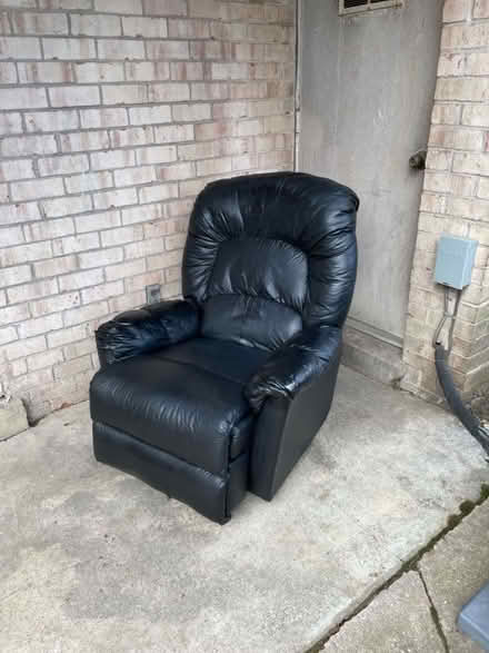 Photo of free Recliner - black faux leather (Suitland near Andrews AFB) #1
