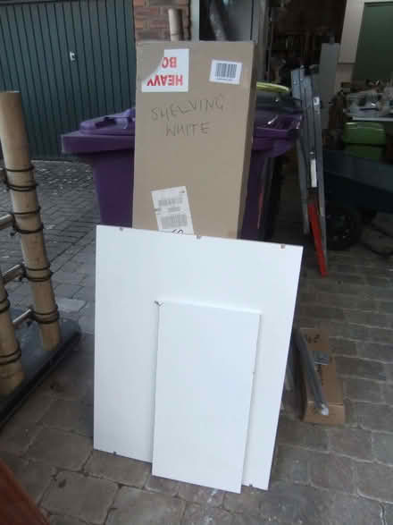 Photo of free Shelf pack and odd pieces of white melamine, (Baldock SG7) #2