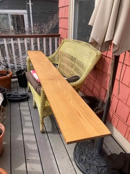 Photo of free Long wooden shelf with brackets (Teele) #1