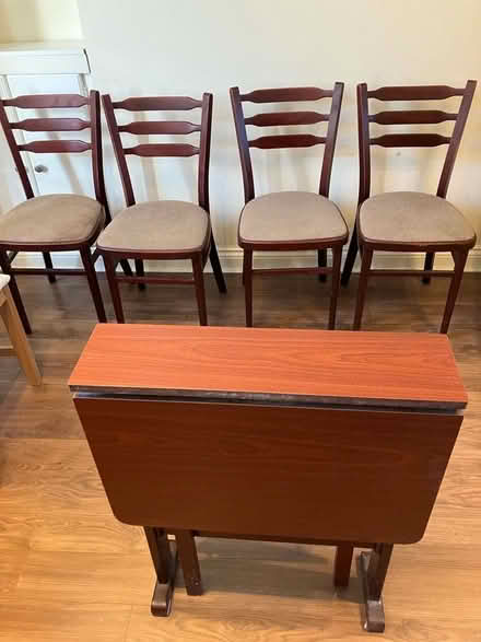 Photo of free Folding dining table and 4 chairs (Poulton-le-Fylde FY6) #2
