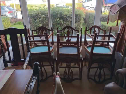 Photo of free Pine dining table & 6 chairs. (Markland Hill BL1) #2