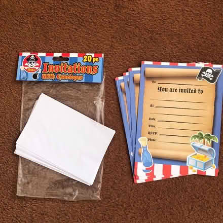 Photo of free Kids Pirate Party invites (Marston OX3) #1