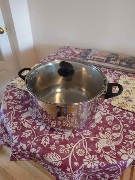 Photo of free 40-litre stainless steel cooking pot (Denmead PO7) #1