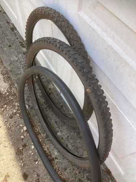 Photo of free 26inch knobbly tyres (OX4 Temple Cowley Oxford) #1