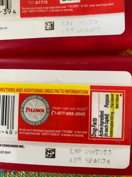 Photo of free expired tylenol, 2 (Berkeley) #1