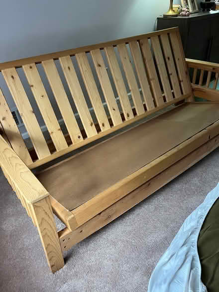 Photo of free Heavy wood futon (Newark, Old Baltimore Pike) #2