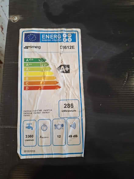 Photo of free Smeg A+ rated dishwasher (Horsham) #4