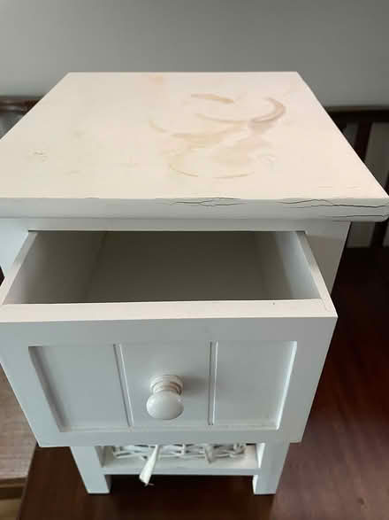 Photo of free Small white bedside table (Sunbury TW16) #3