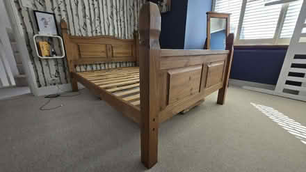 Photo of free Pine wooden bed frame (Double size) (Tunbridge Wells) #2