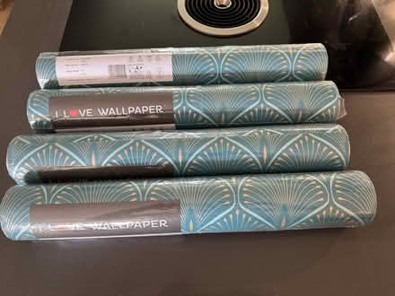Photo of free 4 unopened wall paper- teal (HG3) #1