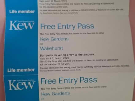 Photo of free Tickets for Kew Gardens (must be used Sun or Mon) (Chigwell IG7) #1