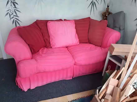 Photo of free Two seater sofa & spare covers (Calcutt HG5) #1