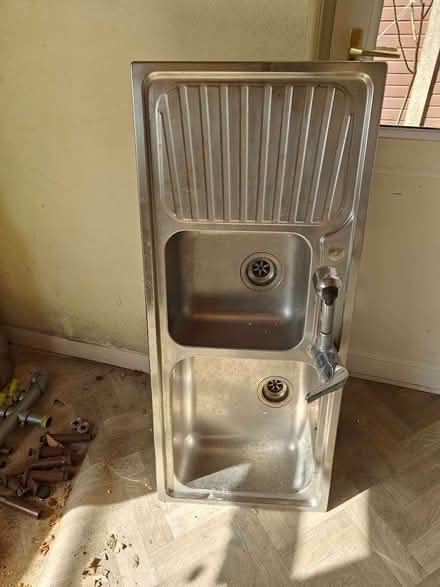 Photo of free Kitchen double sink and mixer tap (Woking GU22) #1