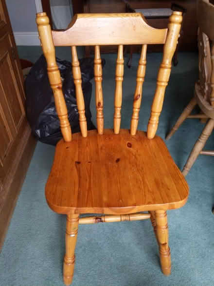 Photo of free Pair of pine chairs (WA6 Frodsham.) #2