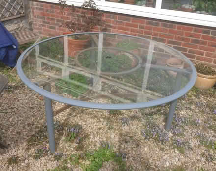 Photo of free Large glass patio table (Ditcheat BA4) #1