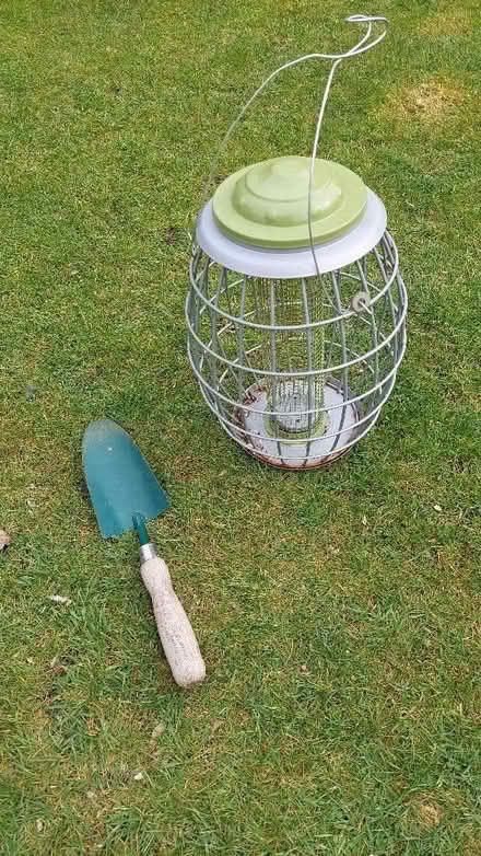 Photo of free Large bird feeder, damaged handle (trowel for scale) (Swinford OX29) #1
