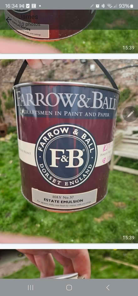 Photo of free Farrow and Ball Estate emulsion Hay no37 (Bishop Middleham DL17) #2