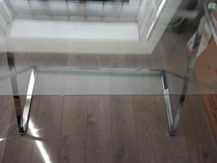 Photo of free Glass and chrome desk (Isleworth TW7 Near Rugby Gd) #1