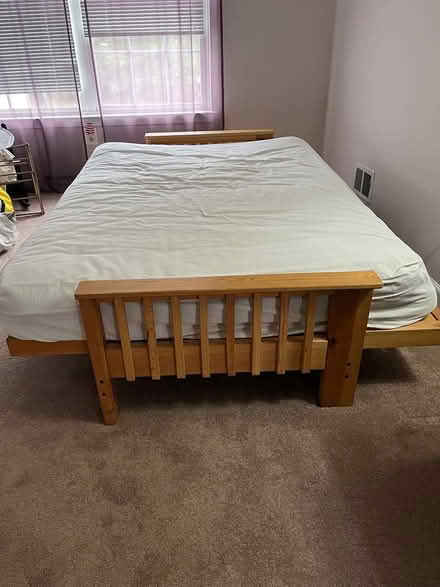 Photo of free Heavy wood futon (Newark, Old Baltimore Pike) #3