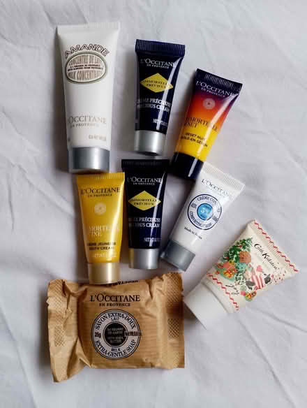 Photo of free L'Occitane and Cath Kidston creams, wash and soaps unopened (Fords Farm RG31) #1