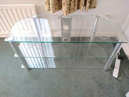 Photo of free Glass & Chrome TV Table (Collington TN39) #1