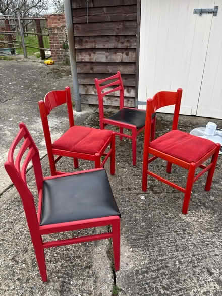 Photo of free 4 x red chairs (Princes Risborough) #4