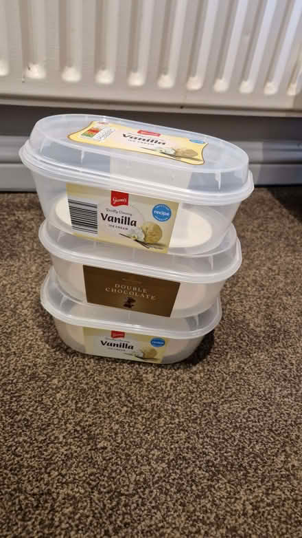 Photo of free Ice cream tubs x3 (Stone Cross BN23) #1