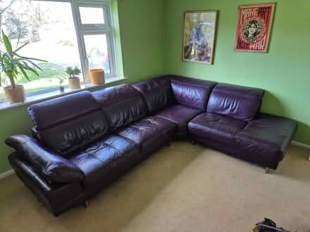 Photo of free Purple leather sofa (CT5) #1