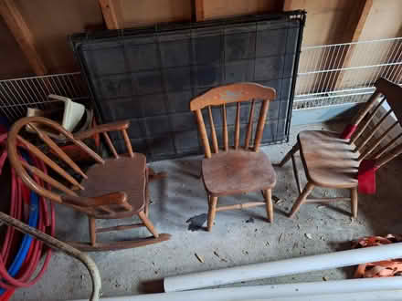 Photo of free Three wooden rocking chairs (Wellesley Hills) #1