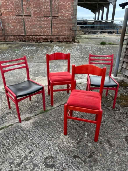 Photo of free 4 x red chairs (Princes Risborough) #1
