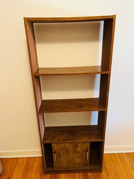 Photo of free Wood (pressboard) bookshelf (Santa Clara) #1