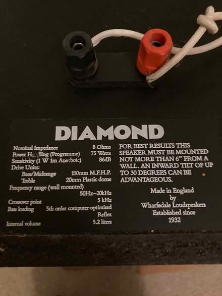 Photo of free Loudspeakers x 2 Diamond wharfedale (Wallands Park BN7) #2
