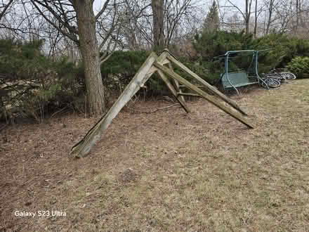 Photo of free Wood swingset (West Chicago) #4