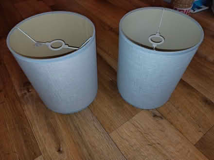 Photo of free Pair of light blue lampshades (Alcester Lanes End B13) #3