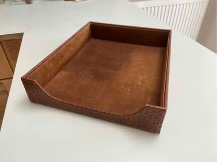 Photo of free Brown leatherette tray, bigger than A4. An In Tray perhaps? (Amersham Common HP7) #1