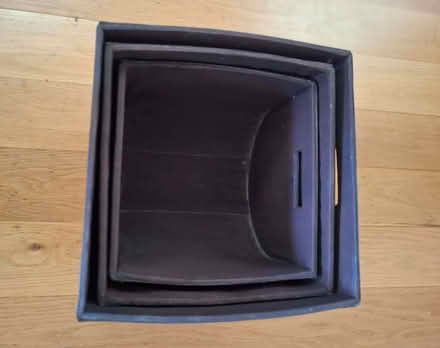 Photo of free Fabric covered sturdy Nesting Storage Containers (Long Crendon HP18) #3