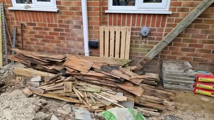 Photo of free Pile of wood and cute pallet. (Stone Cross BN23) #1