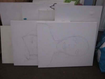 Photo of free Painting Canvases, used/re-use, bag of paints (Canonbury N1) #1