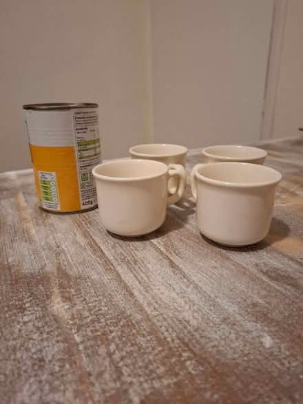 Photo of free Four white espresso cups (New Marston OX3) #2