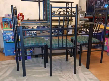Photo of free dining table and 4 chairs (Swinton (M27)) #1