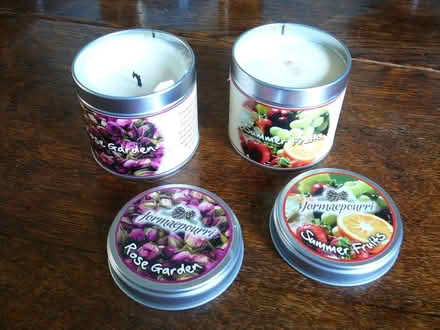 Photo of free 2 scented candle tins by Jormaepourri (Lydbury North SY7) #1