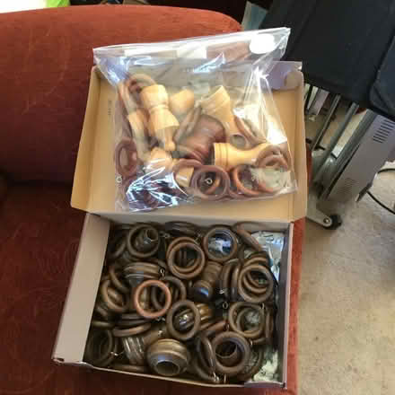 Photo of free Curtain rings wooden (Southborough TN4) #1