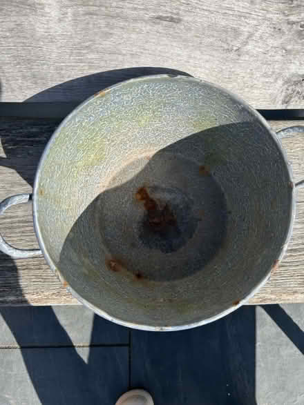 Photo of free Large pale blue pot (Ferndown) #2