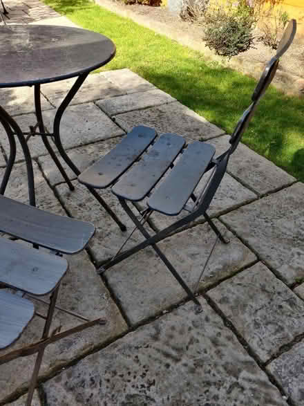Photo of free Garden table and 2 chairs (Hornsey N8) #2