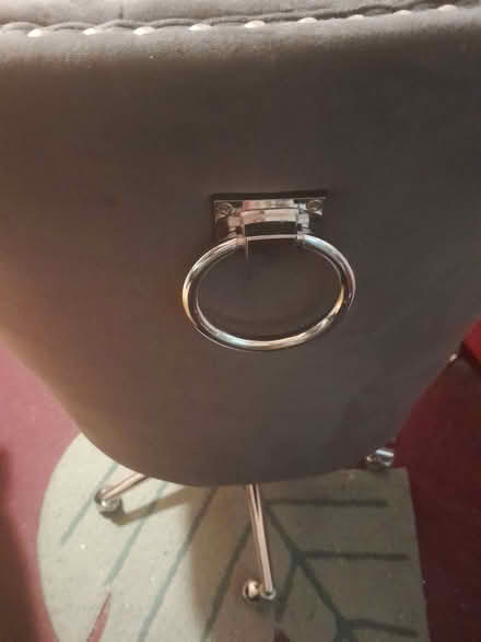 Photo of free Princess Velvet Charcoal Grey Swivel Office Chair (Culgaith CA10) #2