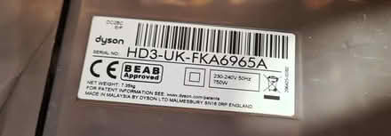 Photo of free Dyson DC28C cylinder hoover (Canary Wharf) #2