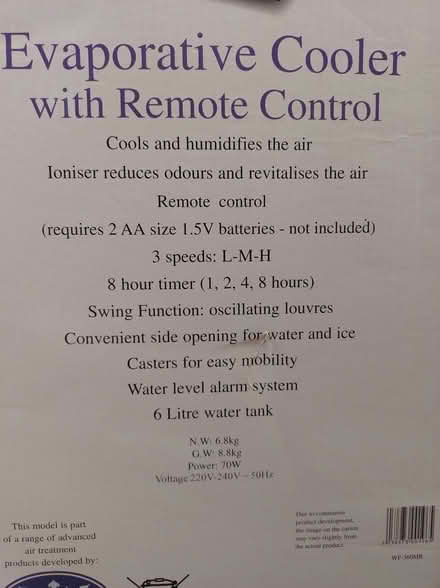 Photo of free Evaporative cooler (Llanwrtyd Wells LD5) #1