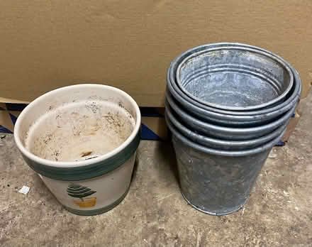 Photo of free Metal plant pots (Peachcroft OX14) #1